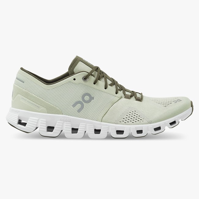 ON Cloud X Mens - Men's Trainers NZ-03287 Aloe/White